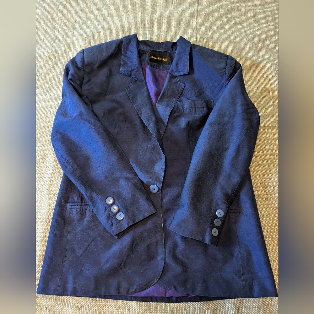 Giorgio Saint Angelo Vintage Raw Silk Blazer Size 12